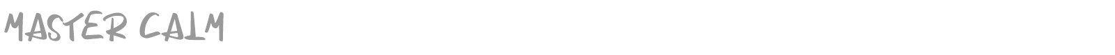 Master Calm font preview